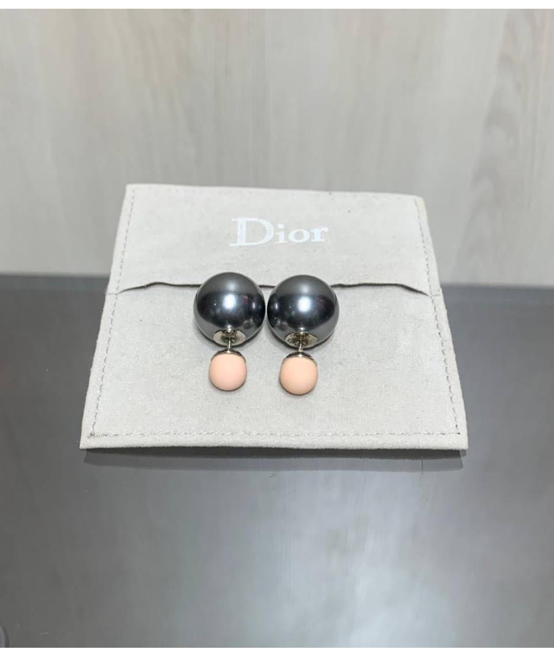 CHRISTIAN DIOR Антрацитовые серьги, фото 6