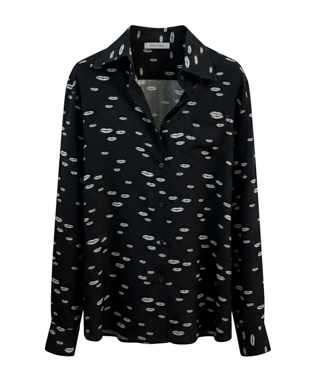 PRADA Черная шелковая блузы, фото 1