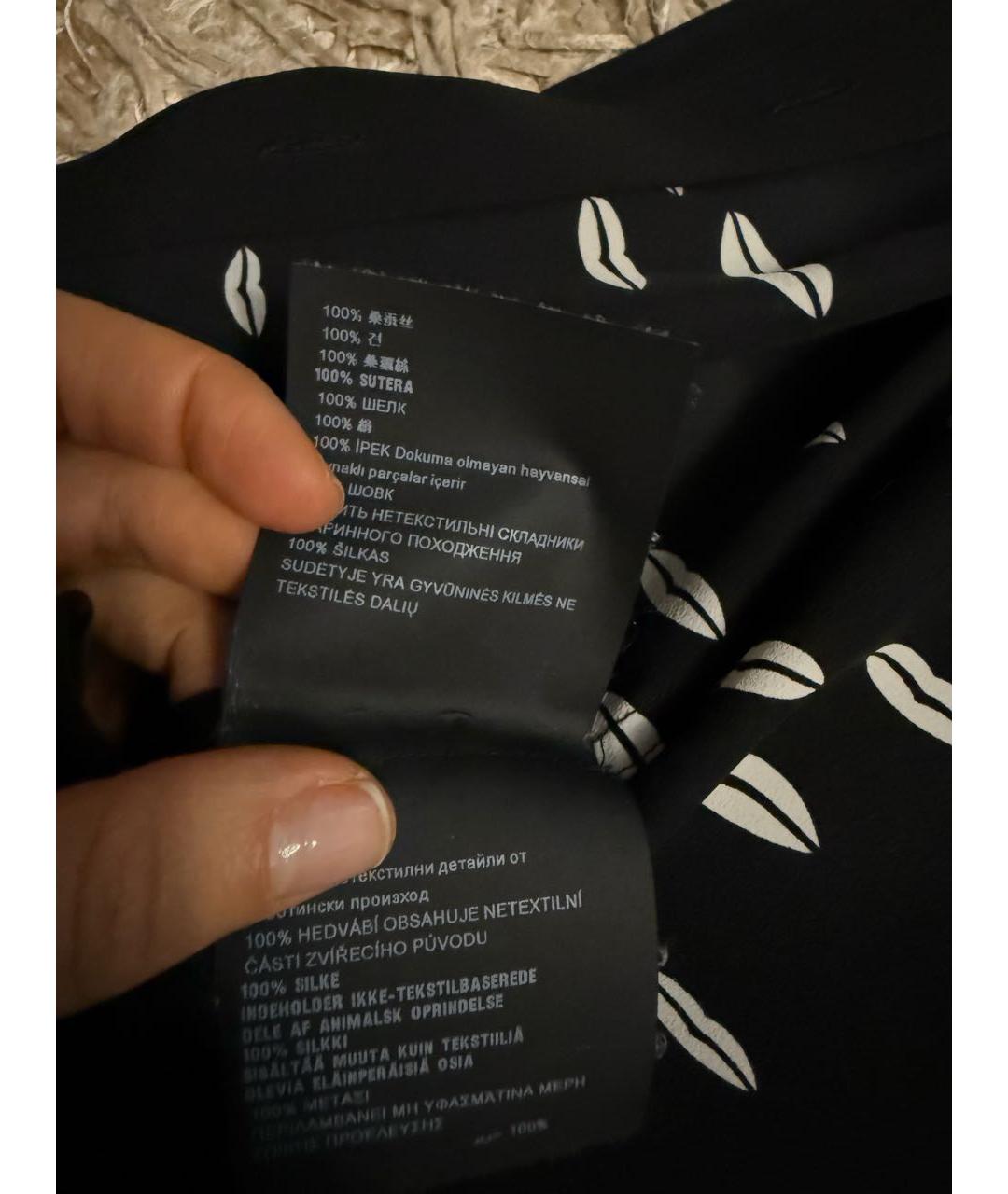 PRADA Черная шелковая блузы, фото 6