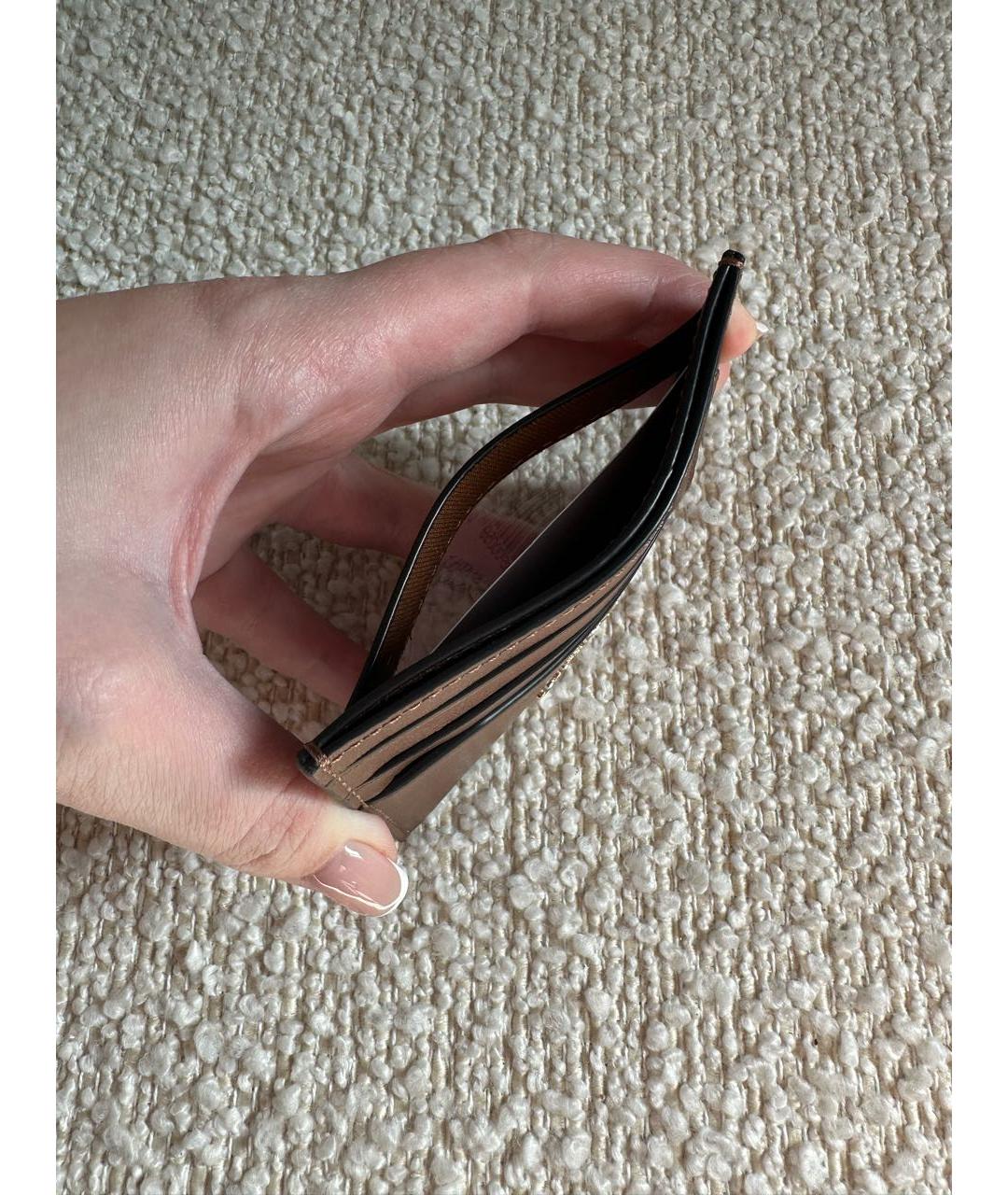 COACH Коричневый кожаный кардхолдер, фото 4