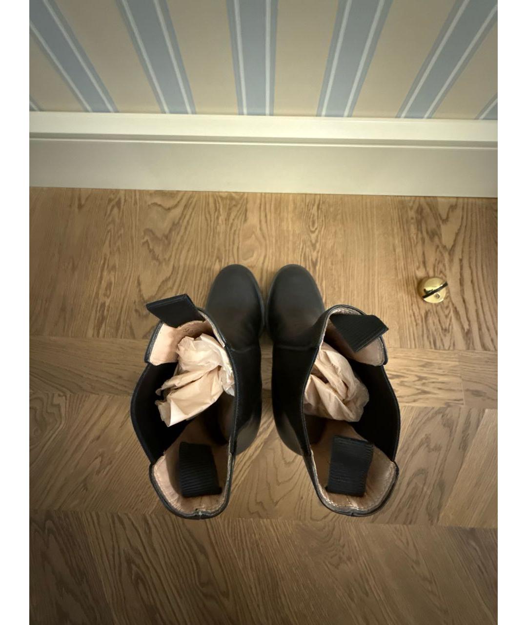 GIANVITO ROSSI Черные кожаные ботильоны, фото 4