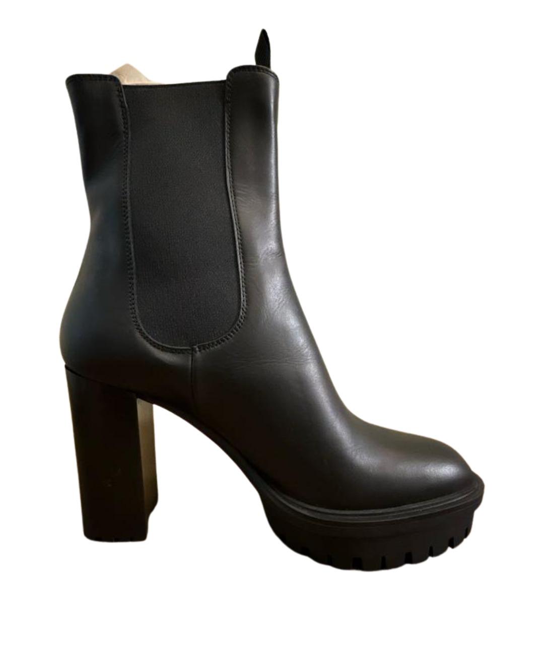 GIANVITO ROSSI Черные кожаные ботильоны, фото 1