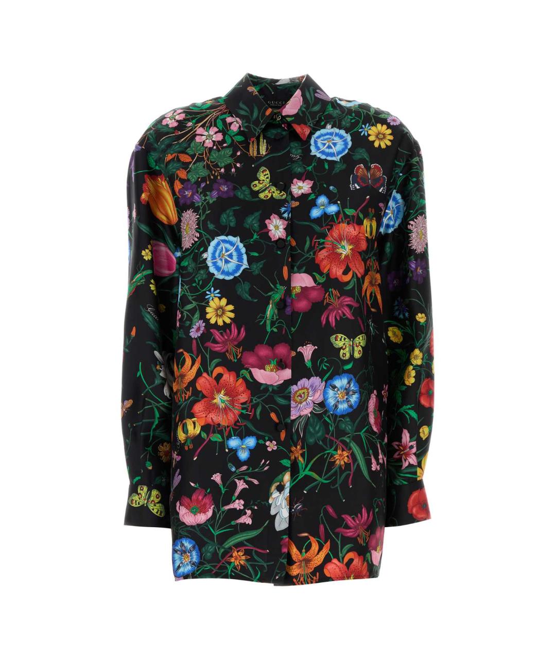 GUCCI Мульти шелковая рубашка, фото 1