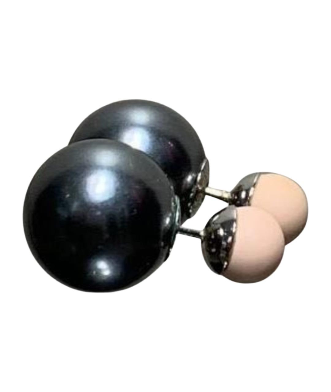 CHRISTIAN DIOR Антрацитовые серьги, фото 1