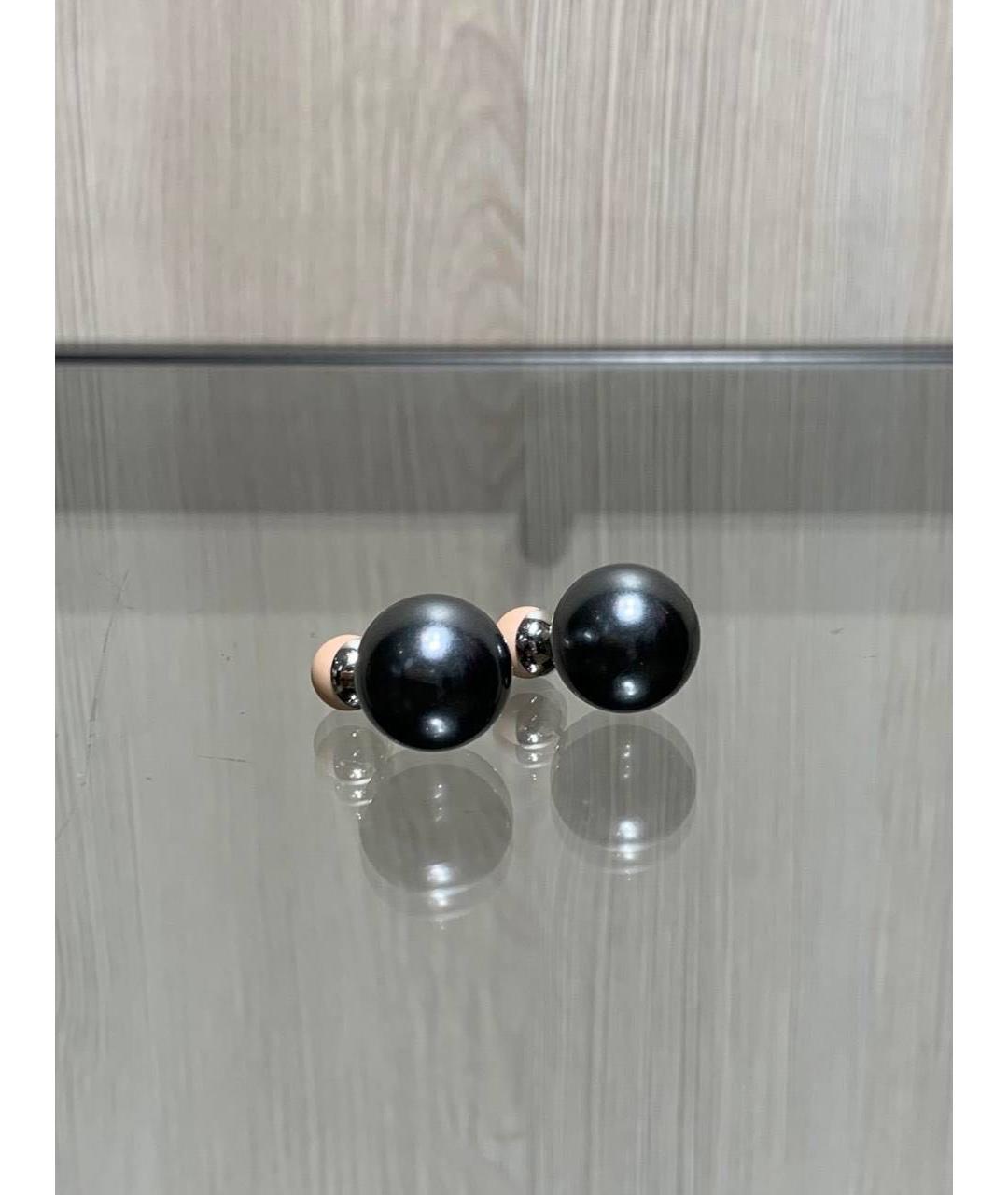 CHRISTIAN DIOR Антрацитовые серьги, фото 2