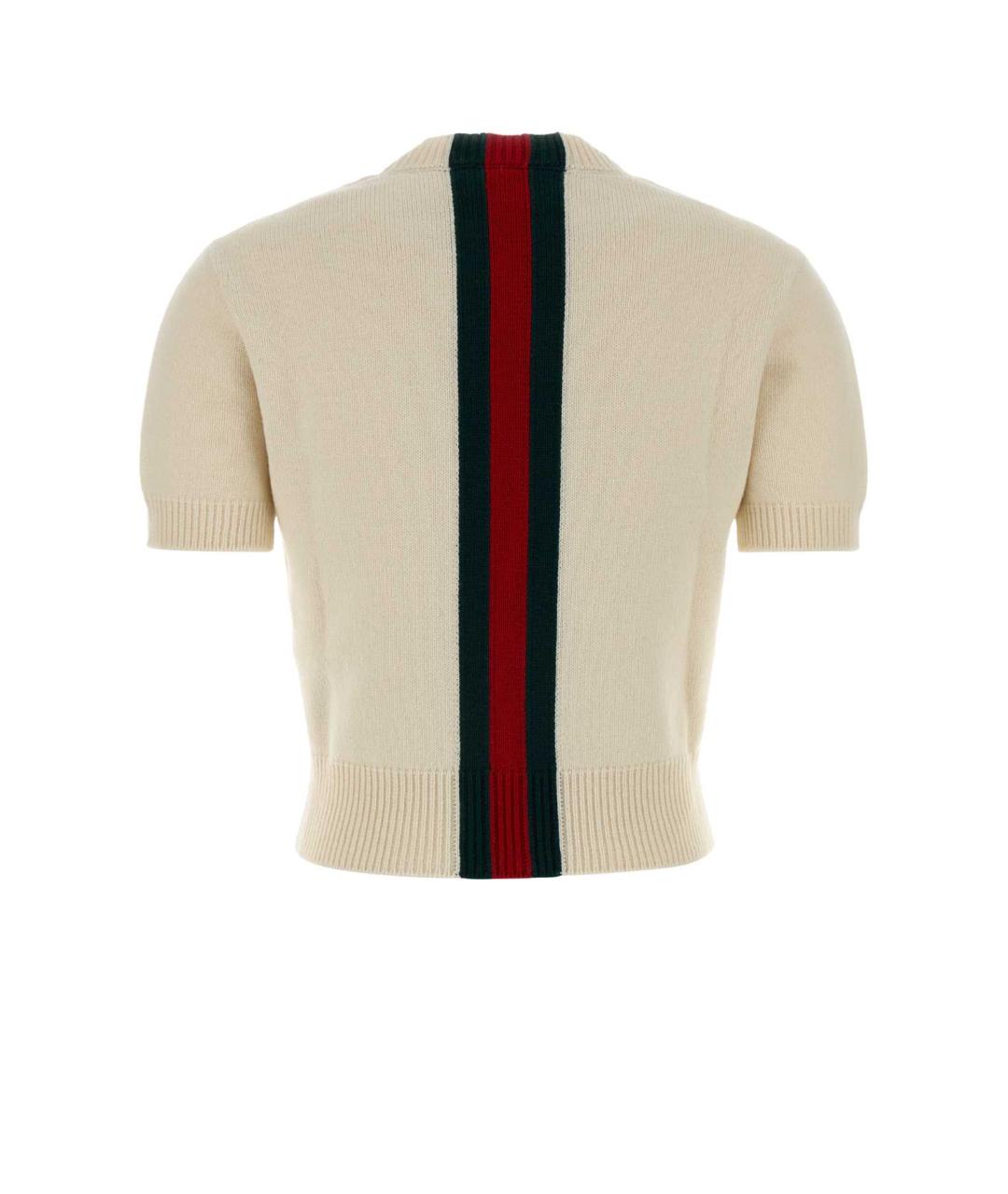 GUCCI Белая шерстяная футболка, фото 2