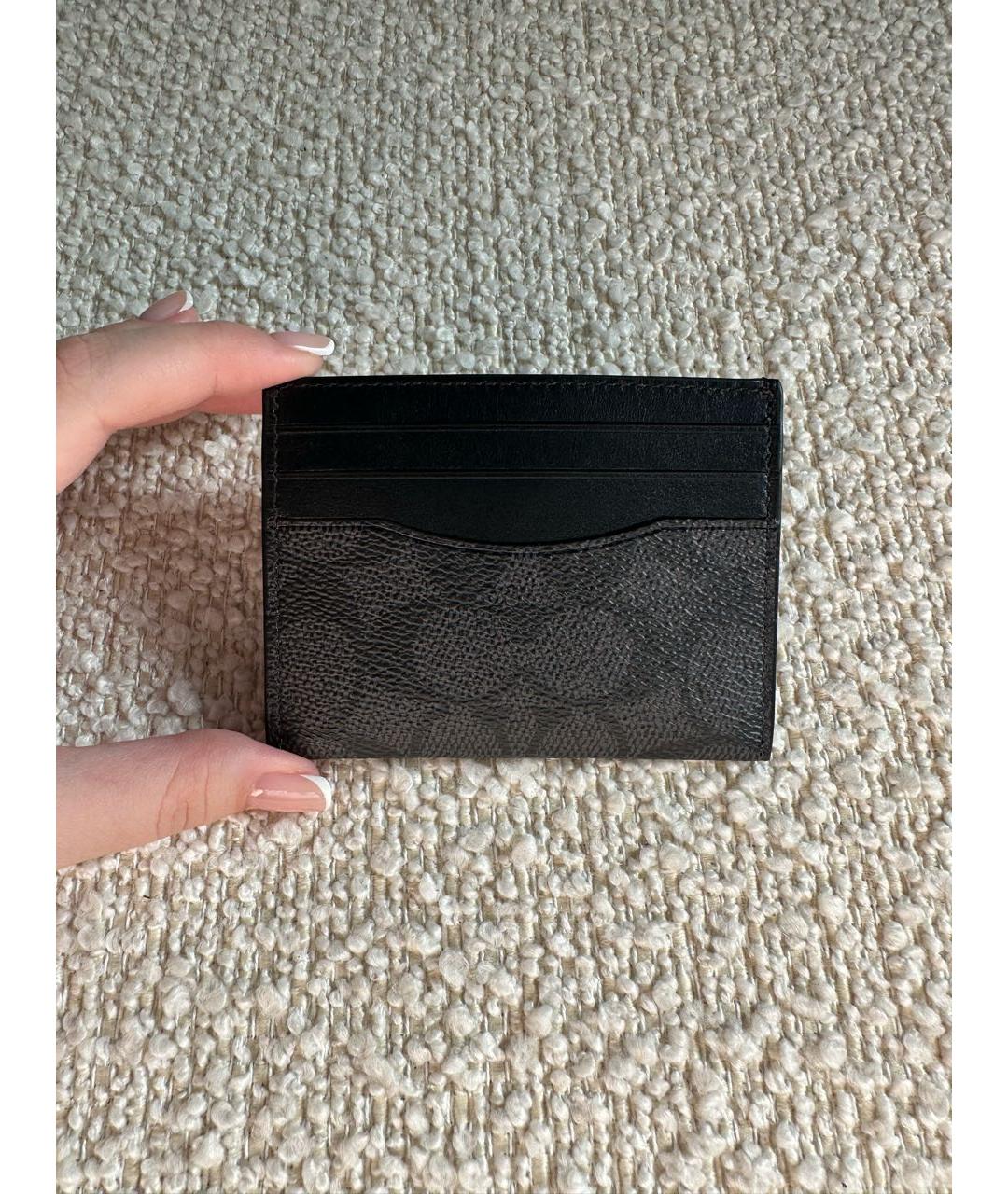 COACH Черный кожаный кардхолдер, фото 5