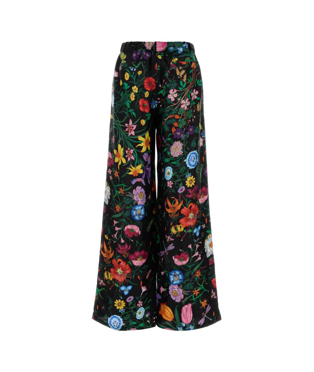 GUCCI Мульти шелковые прямые брюки, фото 2
