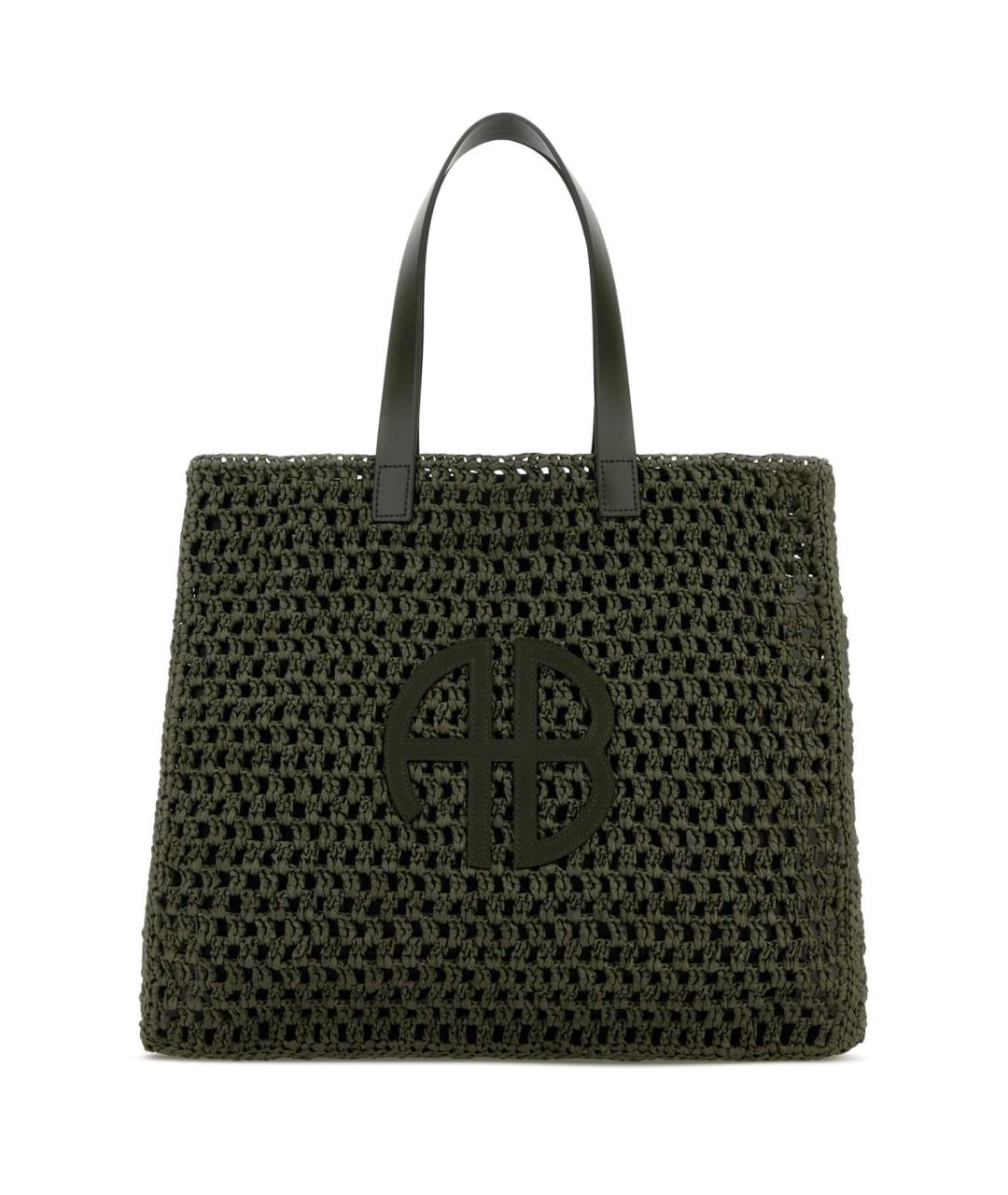 ANINE BING Зеленая сумка с короткими ручками, фото 1