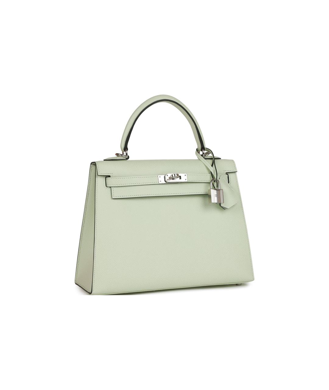 HERMES Зеленая кожаная сумка через плечо, фото 2