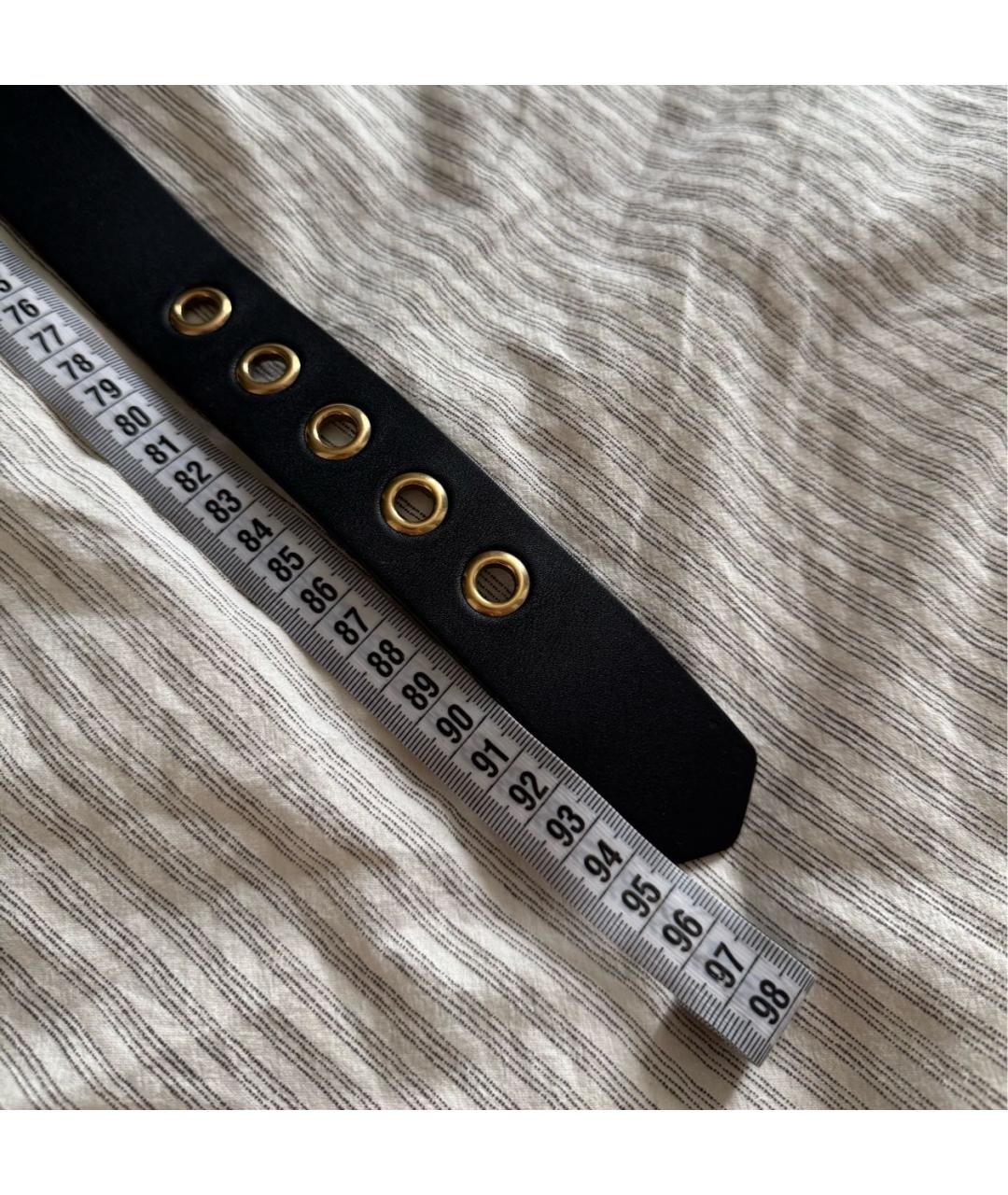 CHRISTIAN DIOR Черный кожаный ремень, фото 6