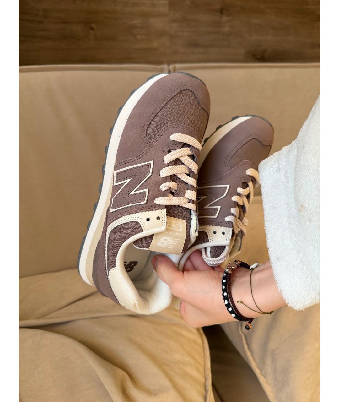 NEW BALANCE Коричневые текстильные кроссовки, фото 3