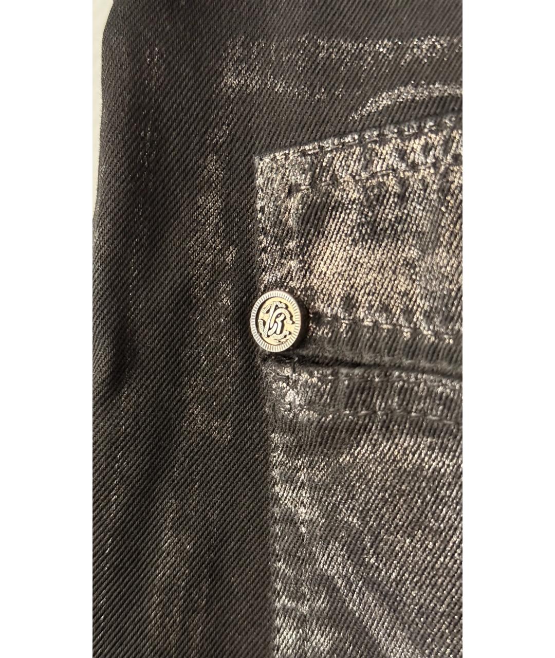 ROBERTO CAVALLI Черные хлопковые джинсы слим, фото 3