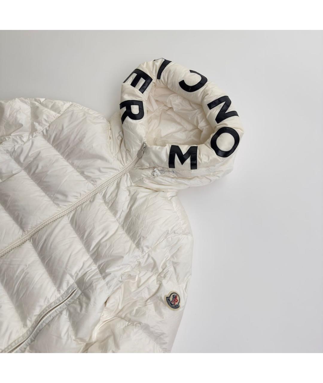 MONCLER Белая полиамидовая куртка, фото 3