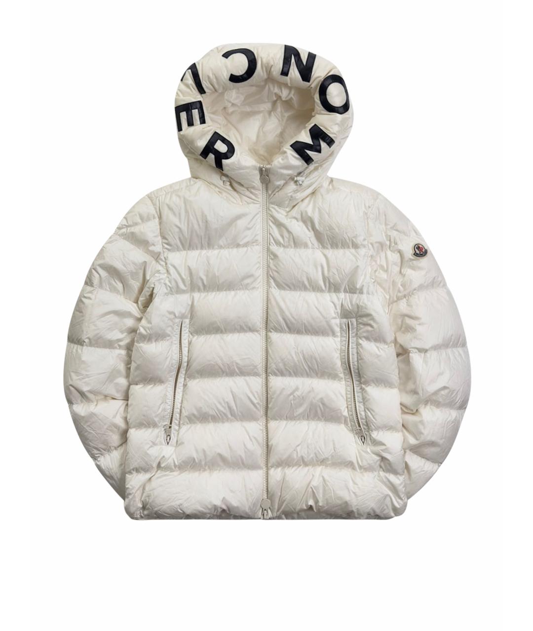 MONCLER Белая полиамидовая куртка, фото 1