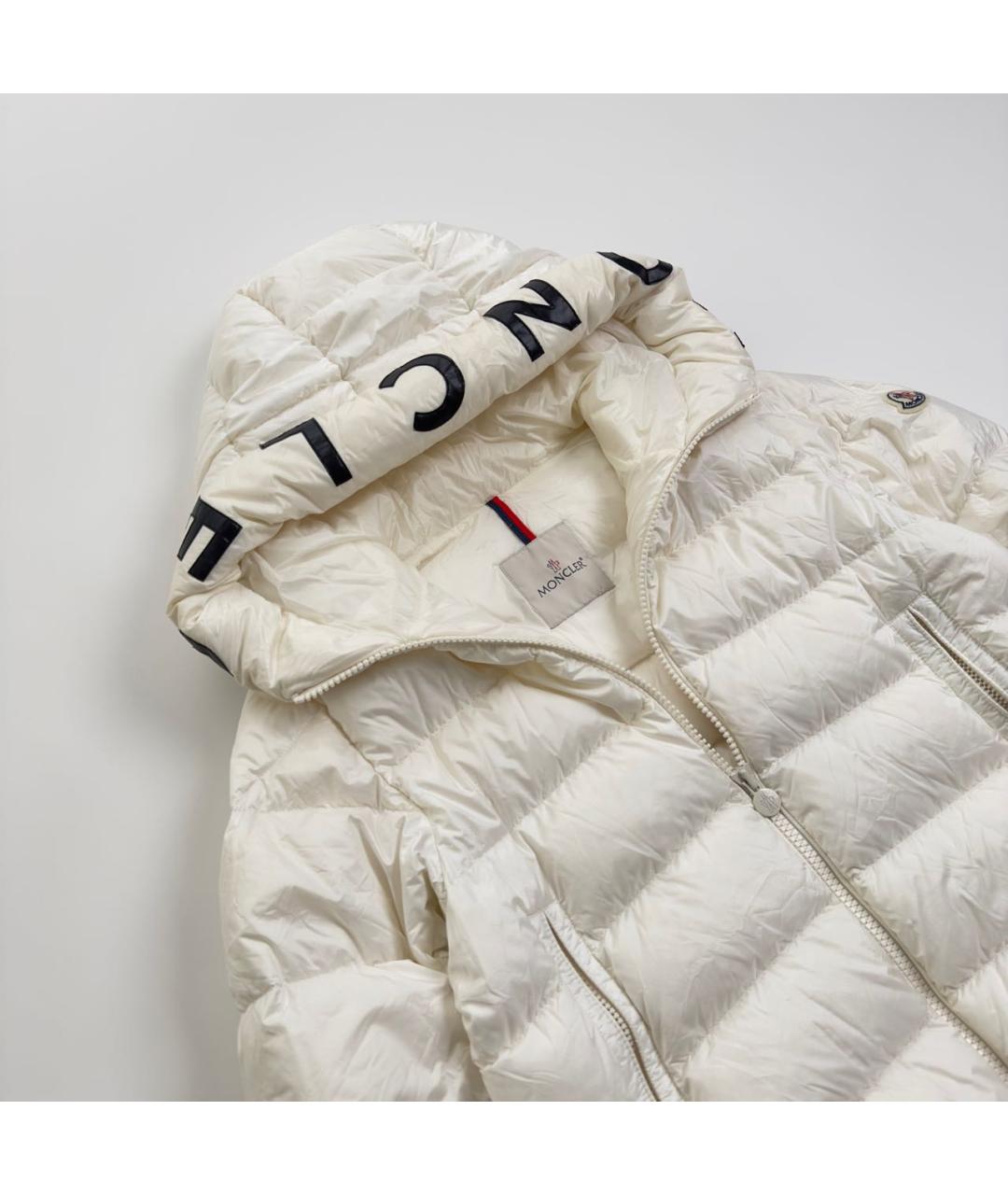 MONCLER Белая полиамидовая куртка, фото 4