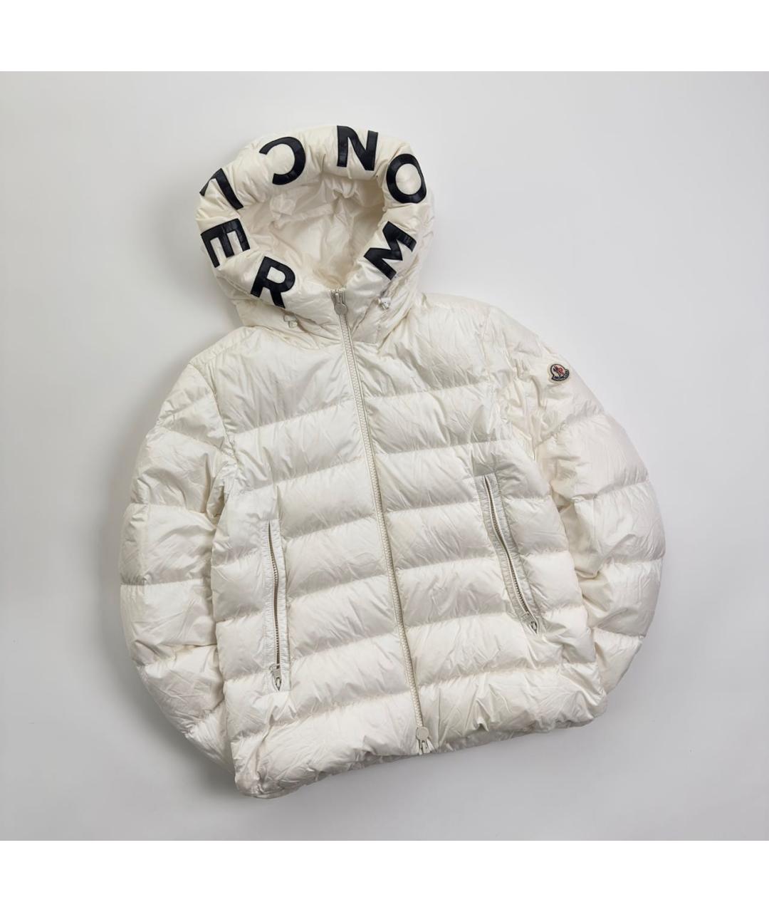 MONCLER Белая полиамидовая куртка, фото 6