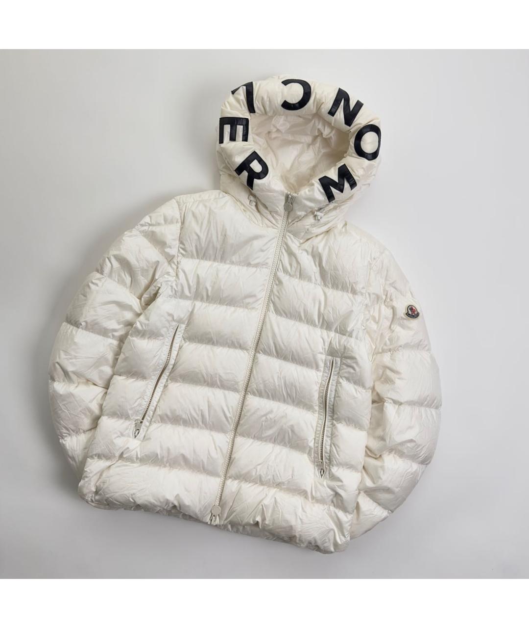 MONCLER Белая полиамидовая куртка, фото 5