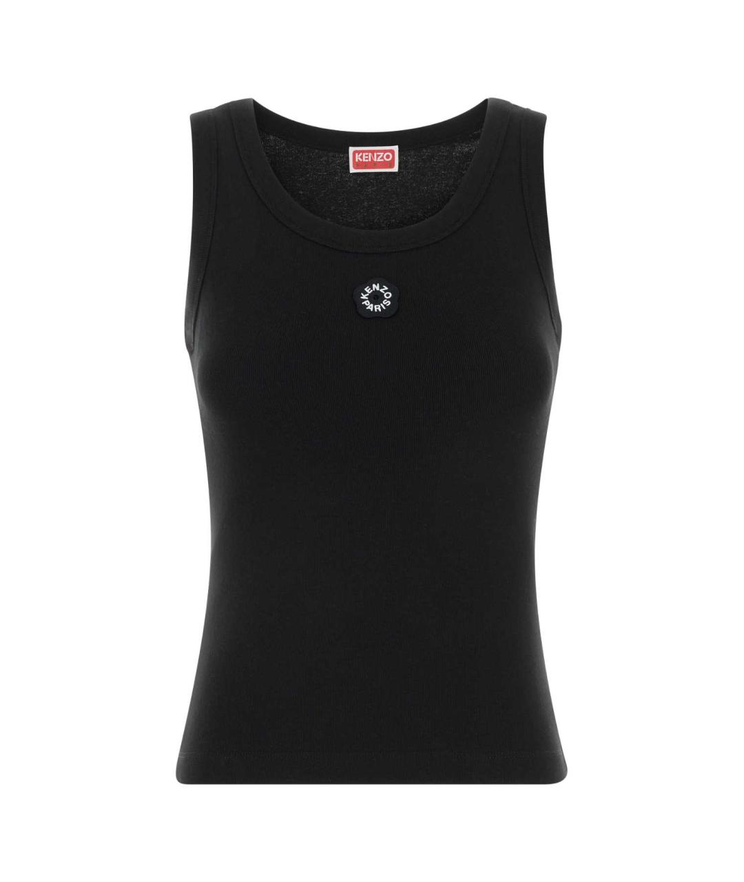 KENZO Черная хлопковая майка, фото 1