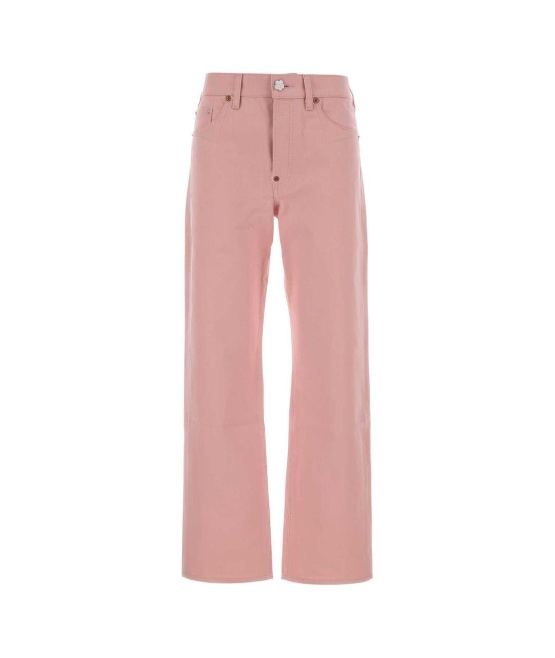 KENZO Розовые хлопковые прямые джинсы, фото 1