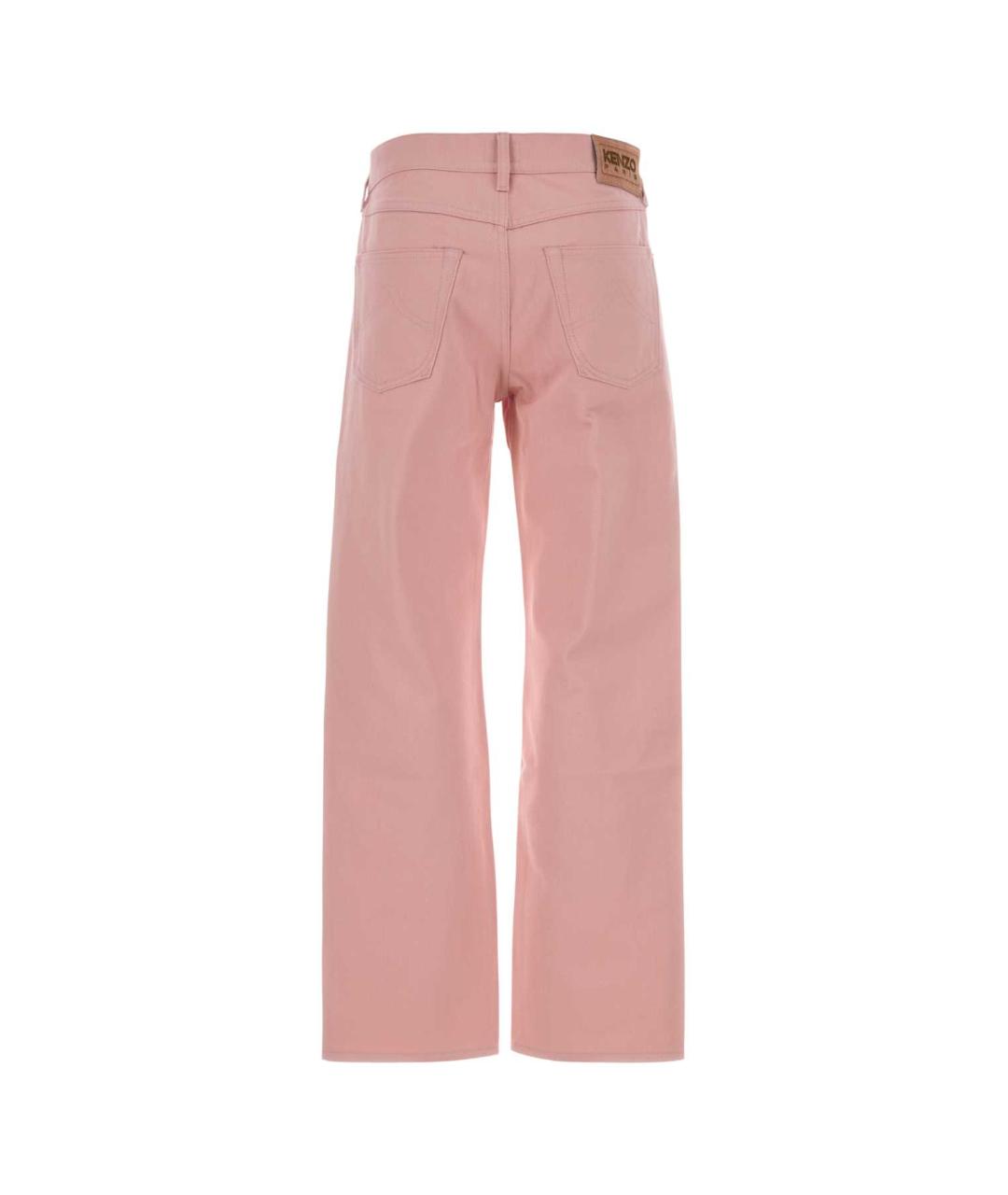 KENZO Розовые хлопковые прямые джинсы, фото 2
