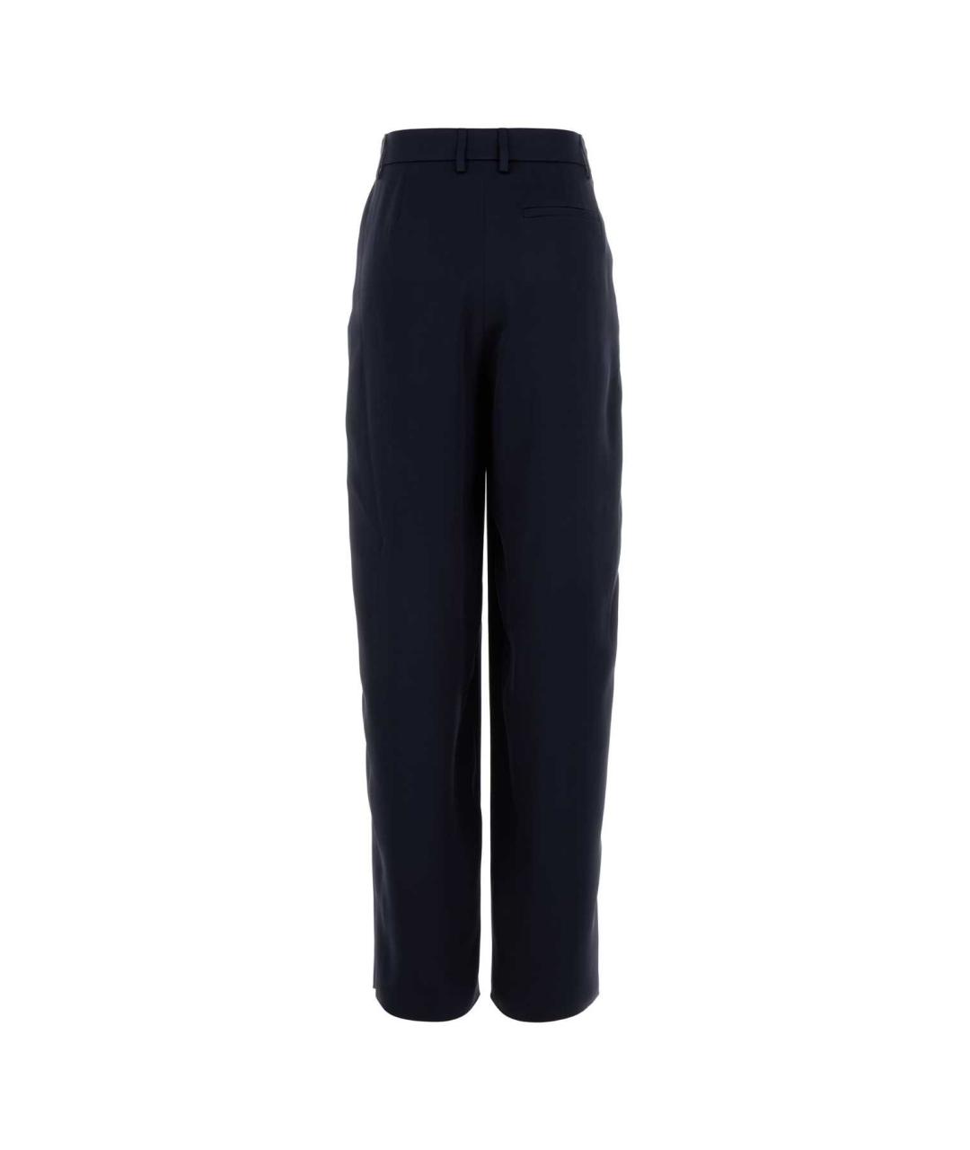 GIORGIO ARMANI Синие шелковые прямые брюки, фото 2