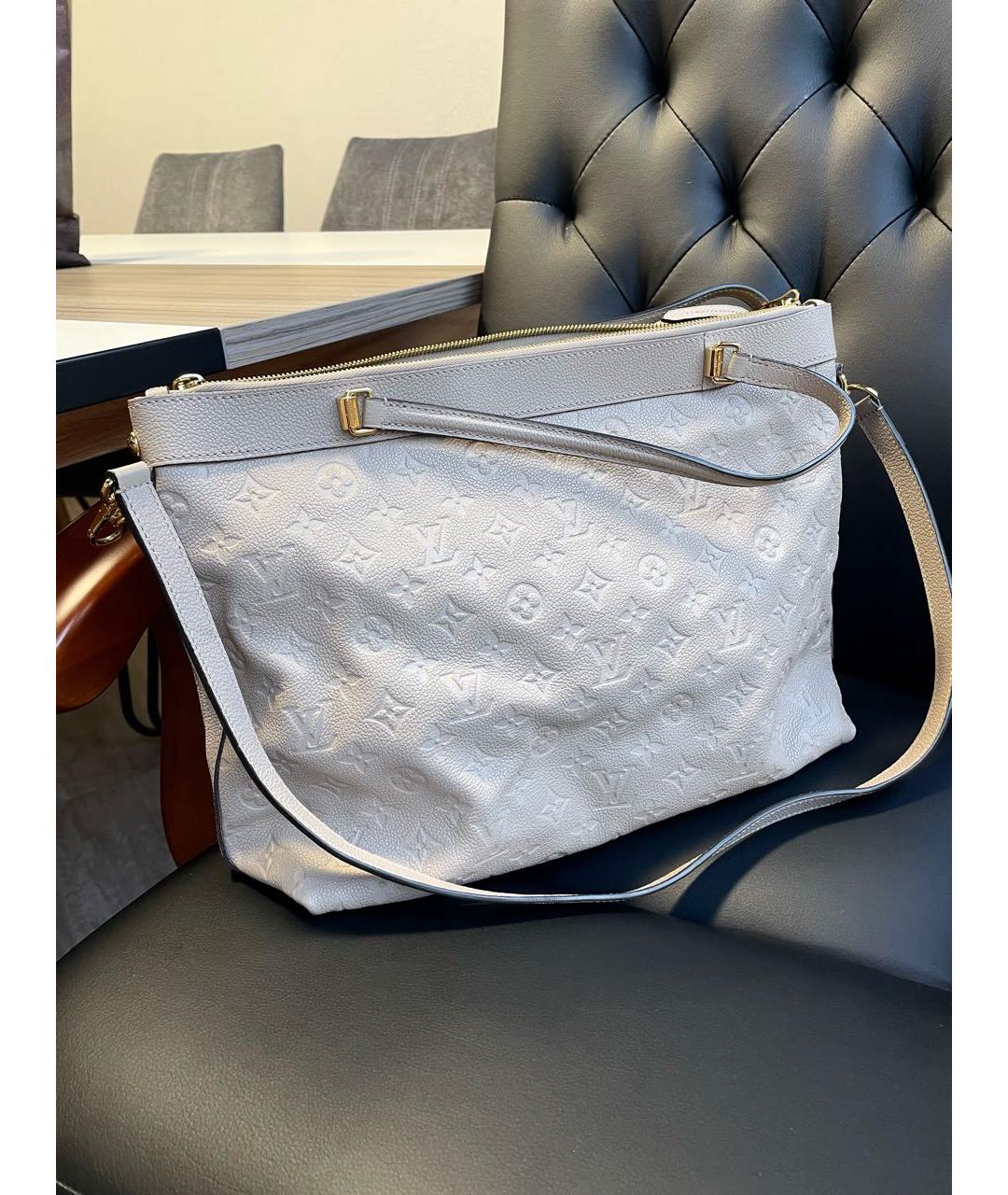 LOUIS VUITTON Бежевая кожаная сумка тоут, фото 2