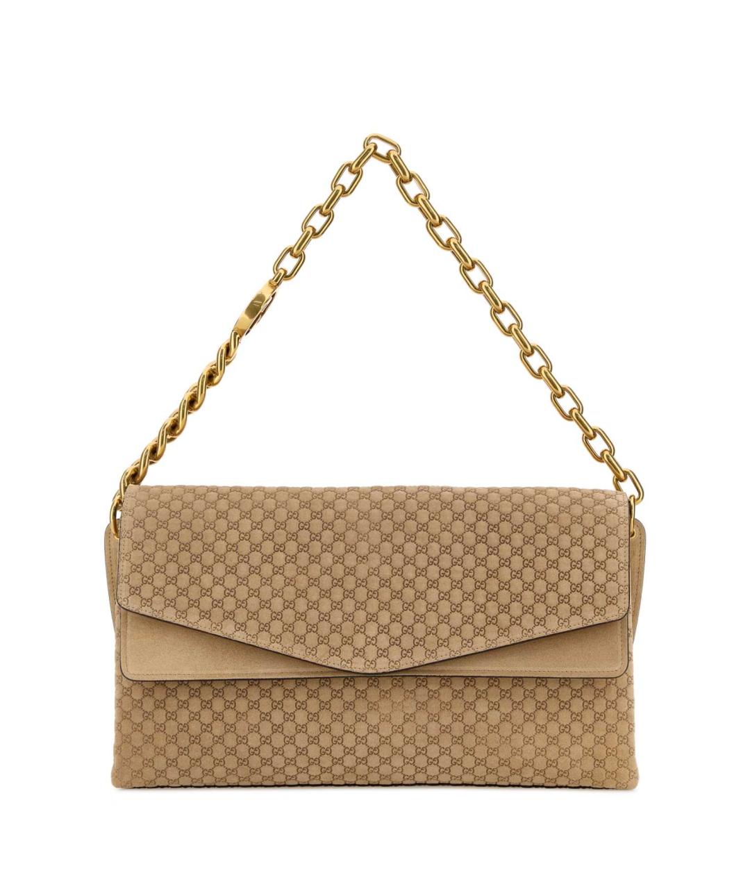 GUCCI Бежевая замшевая сумка через плечо, фото 1