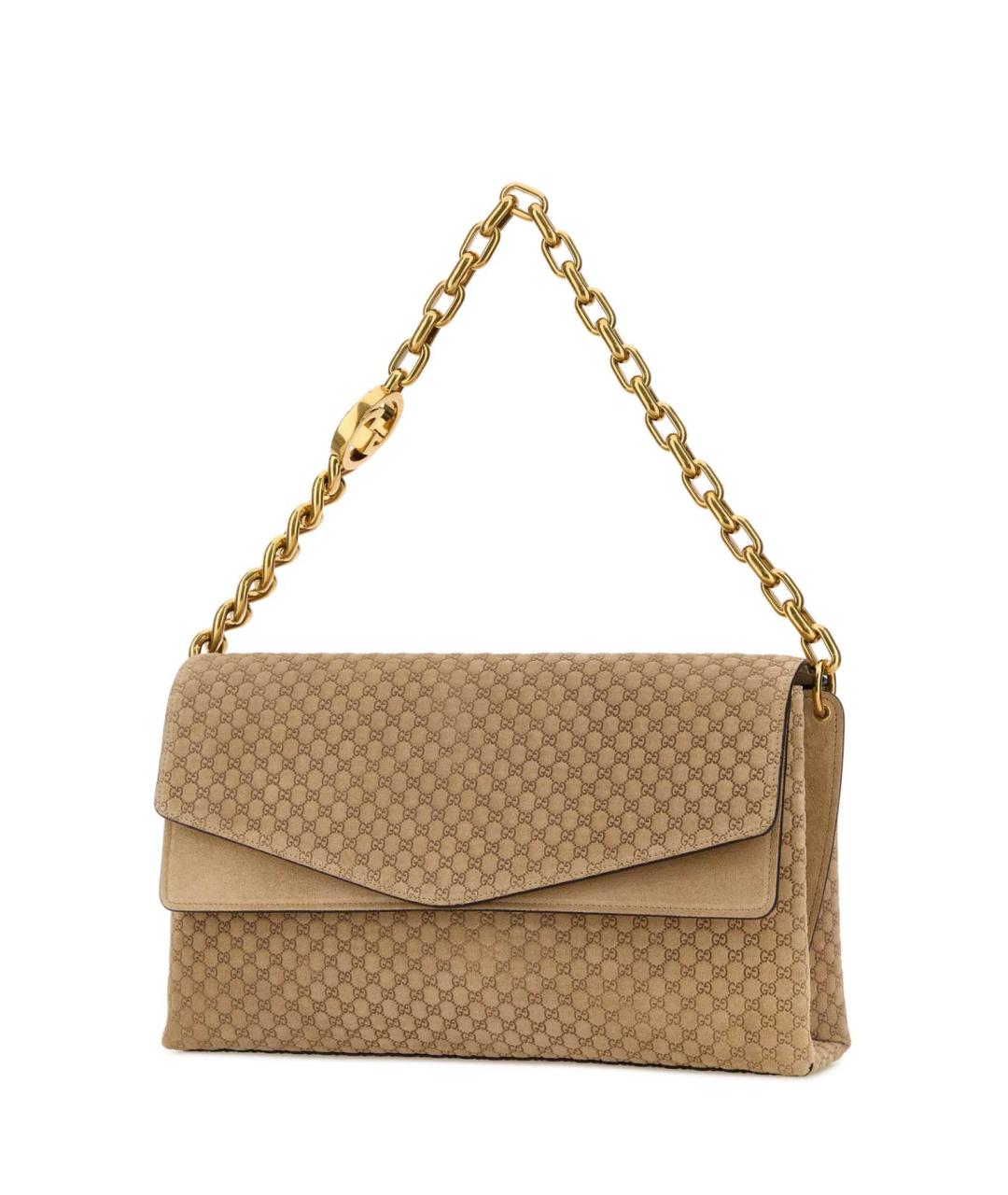 GUCCI Бежевая замшевая сумка через плечо, фото 2