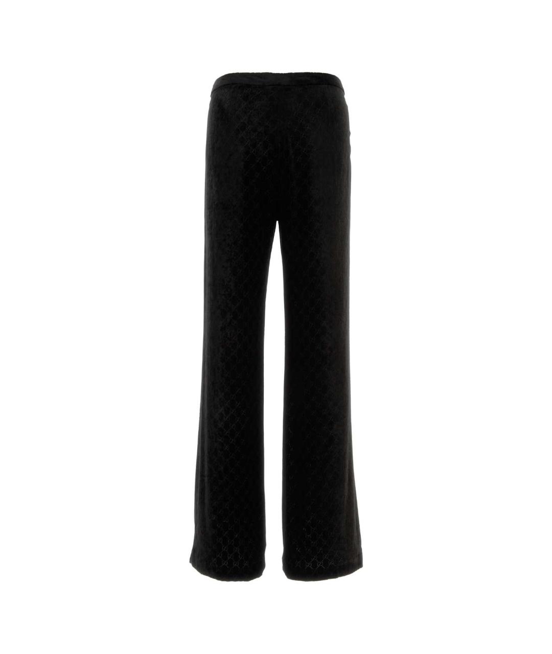 GUCCI Черные вискозные повседневные брюки, фото 2