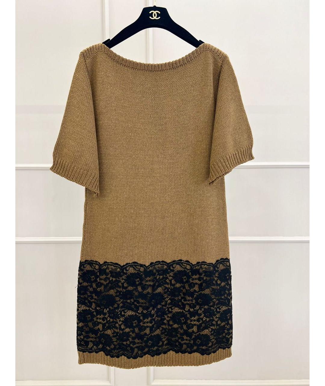 DOLCE&GABBANA Коричневое повседневное платье, фото 7