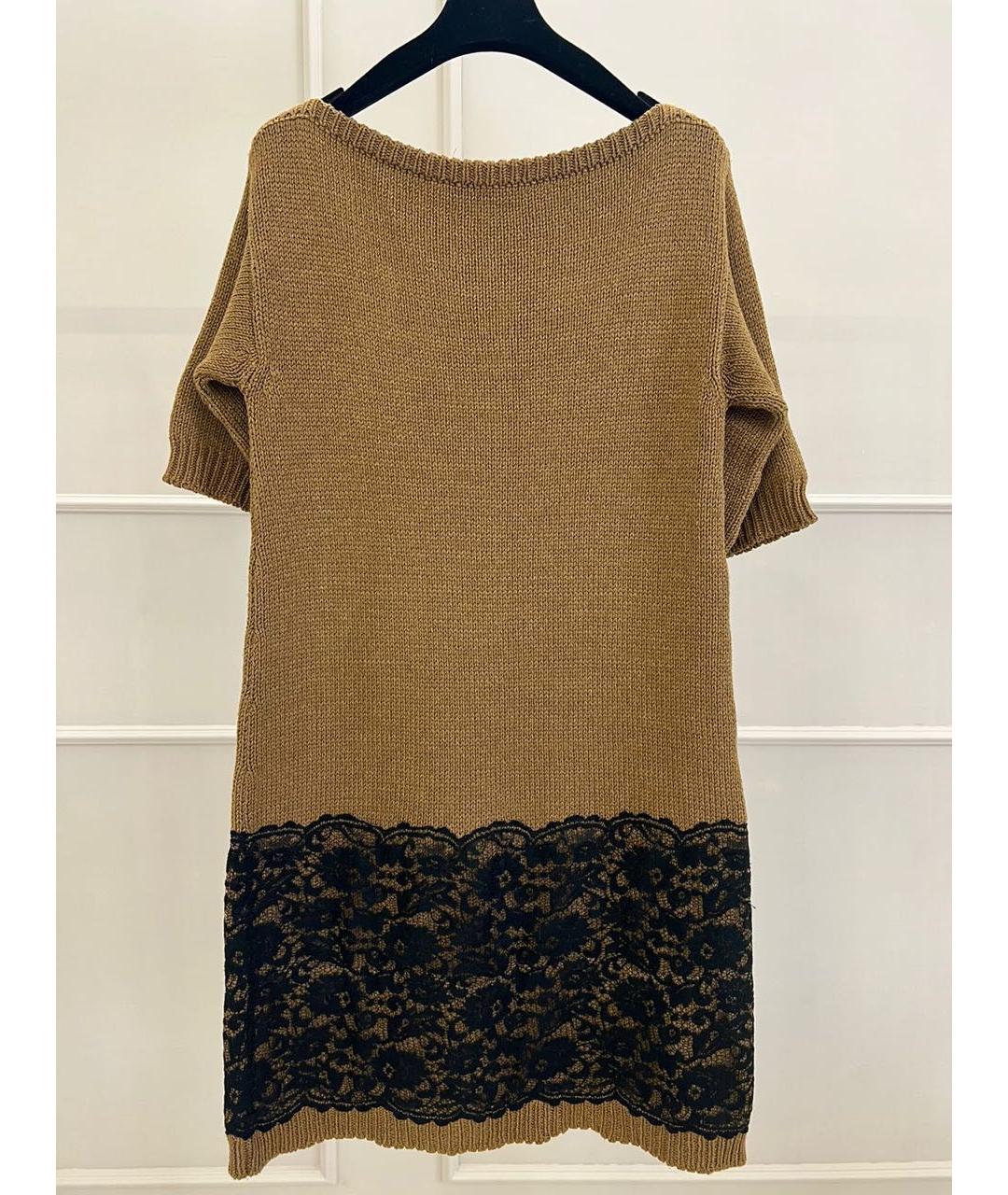 DOLCE&GABBANA Коричневое повседневное платье, фото 2