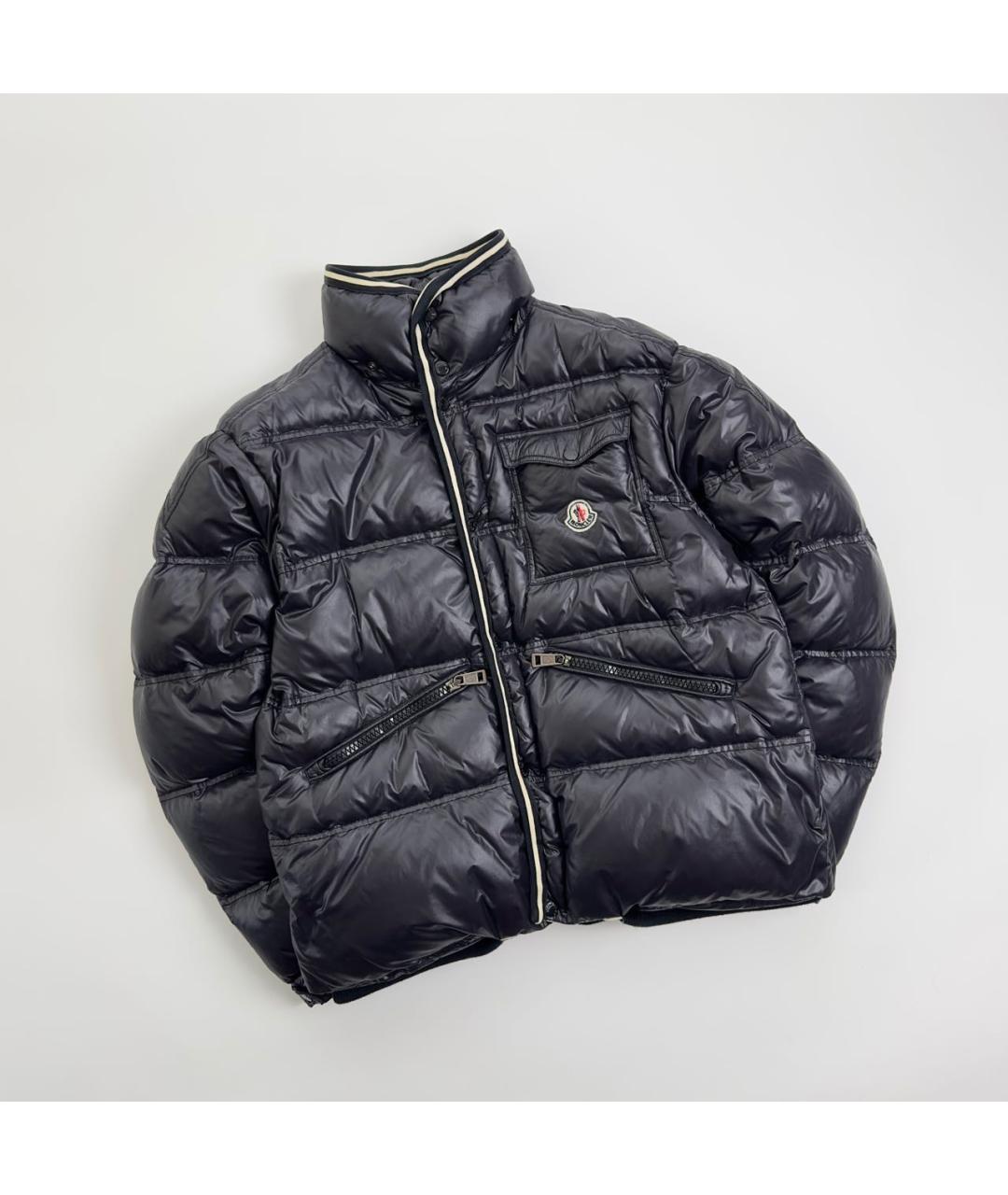 MONCLER Черный полиамидовый пуховик, фото 5