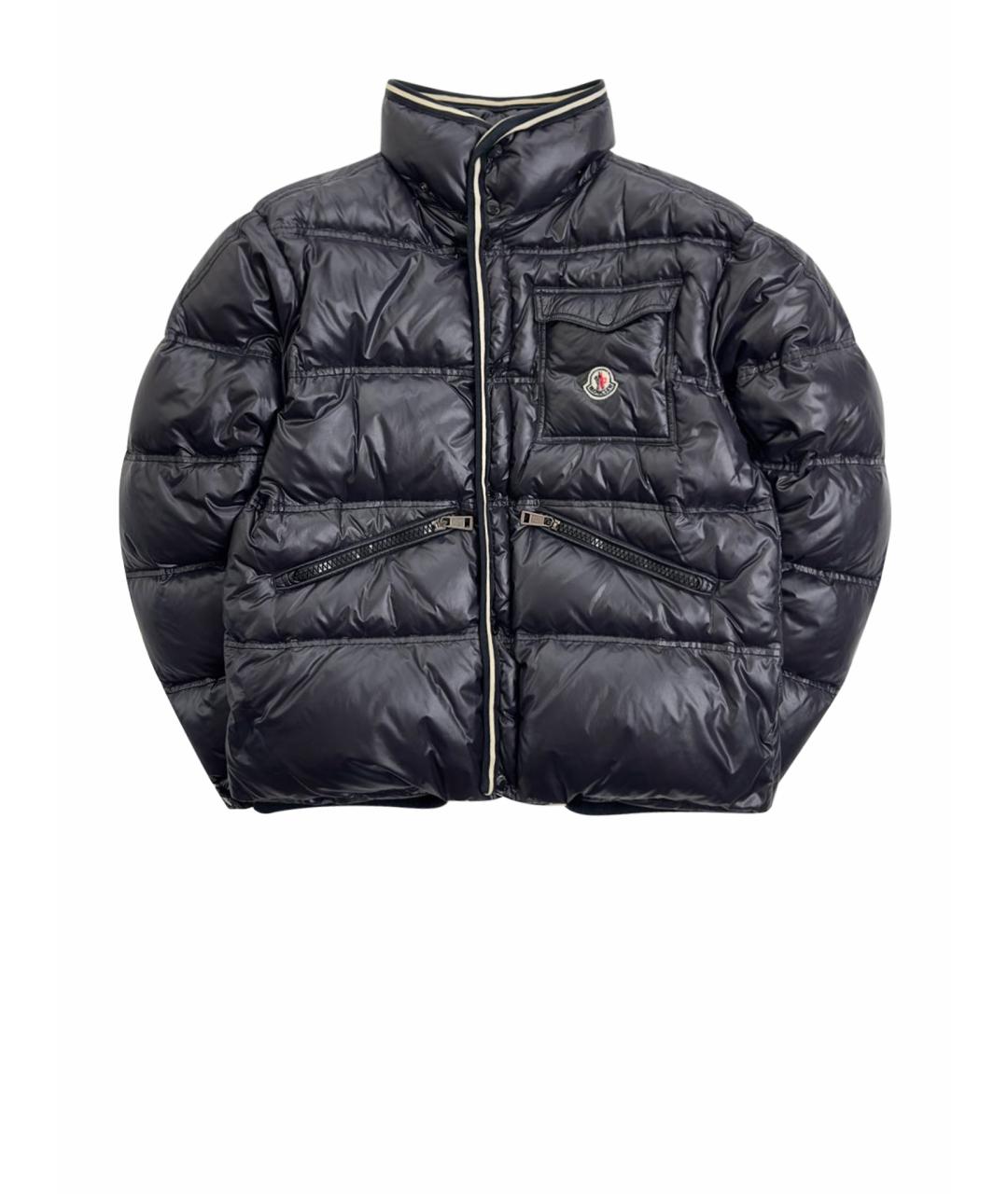 MONCLER Черный полиамидовый пуховик, фото 1