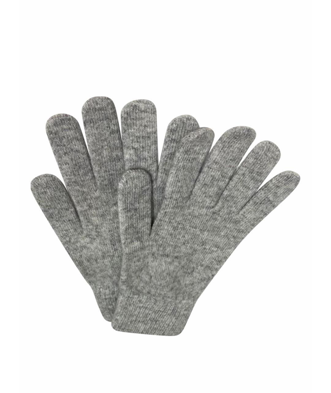 YVES SALOMON Серые перчатки, фото 1