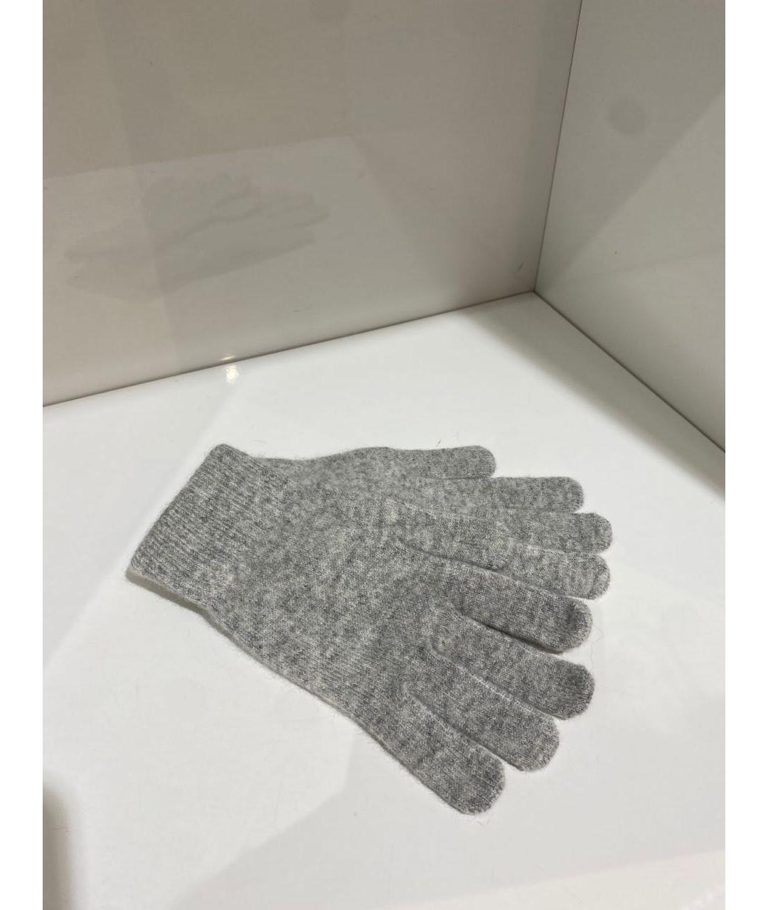 YVES SALOMON Серые перчатки, фото 2