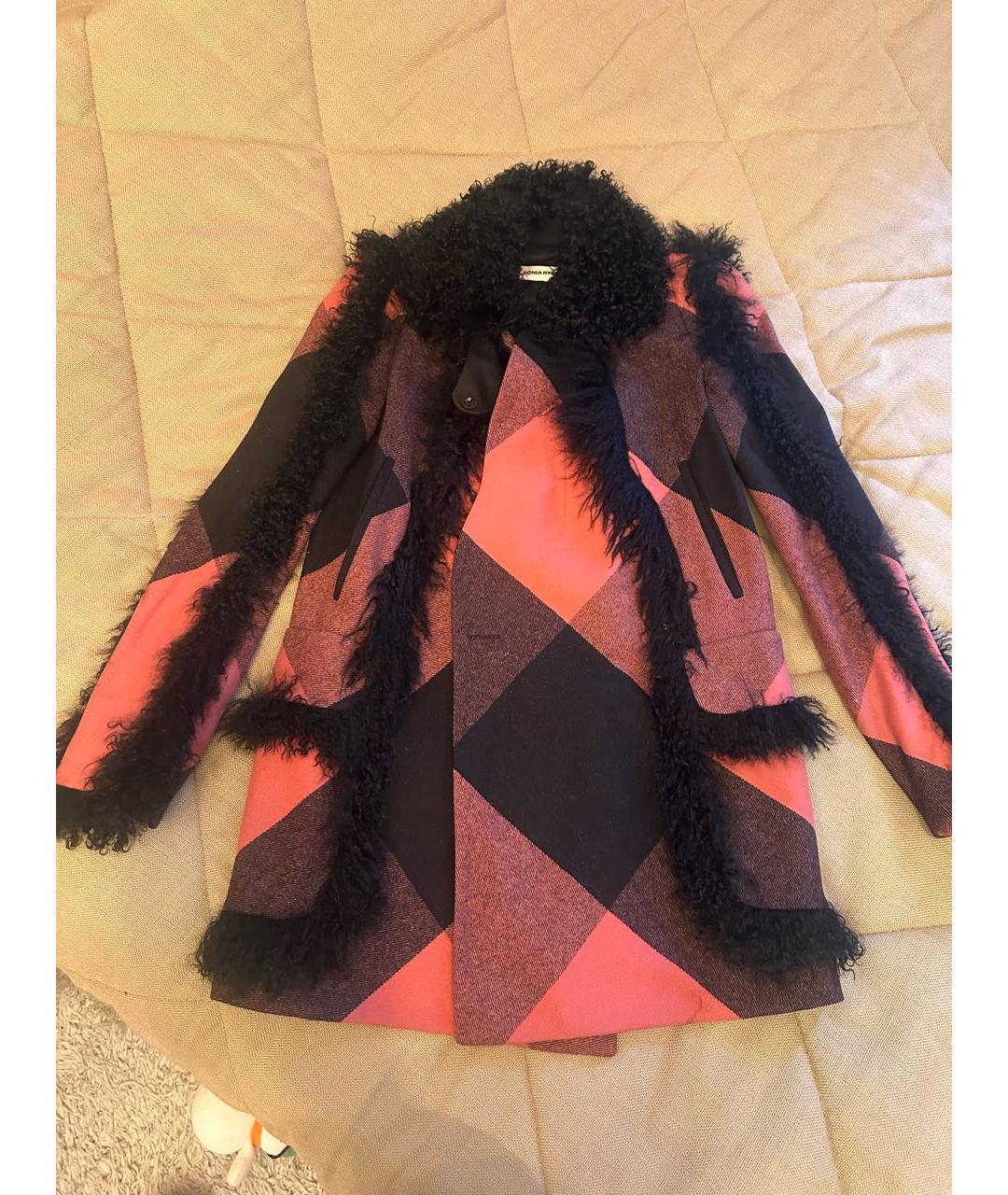 SONIA RYKIEL Мульти шерстяное пальто, фото 8