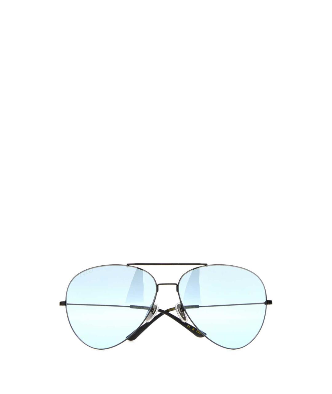 GUCCI Голубые металлические солнцезащитные очки, фото 2