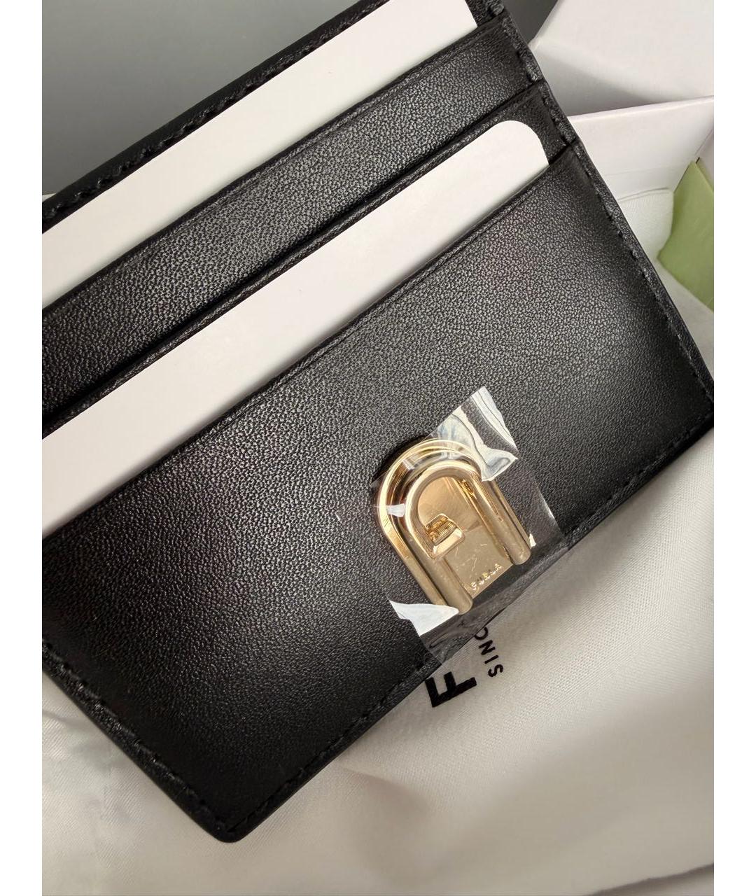 FURLA Черный кожаный кардхолдер, фото 3