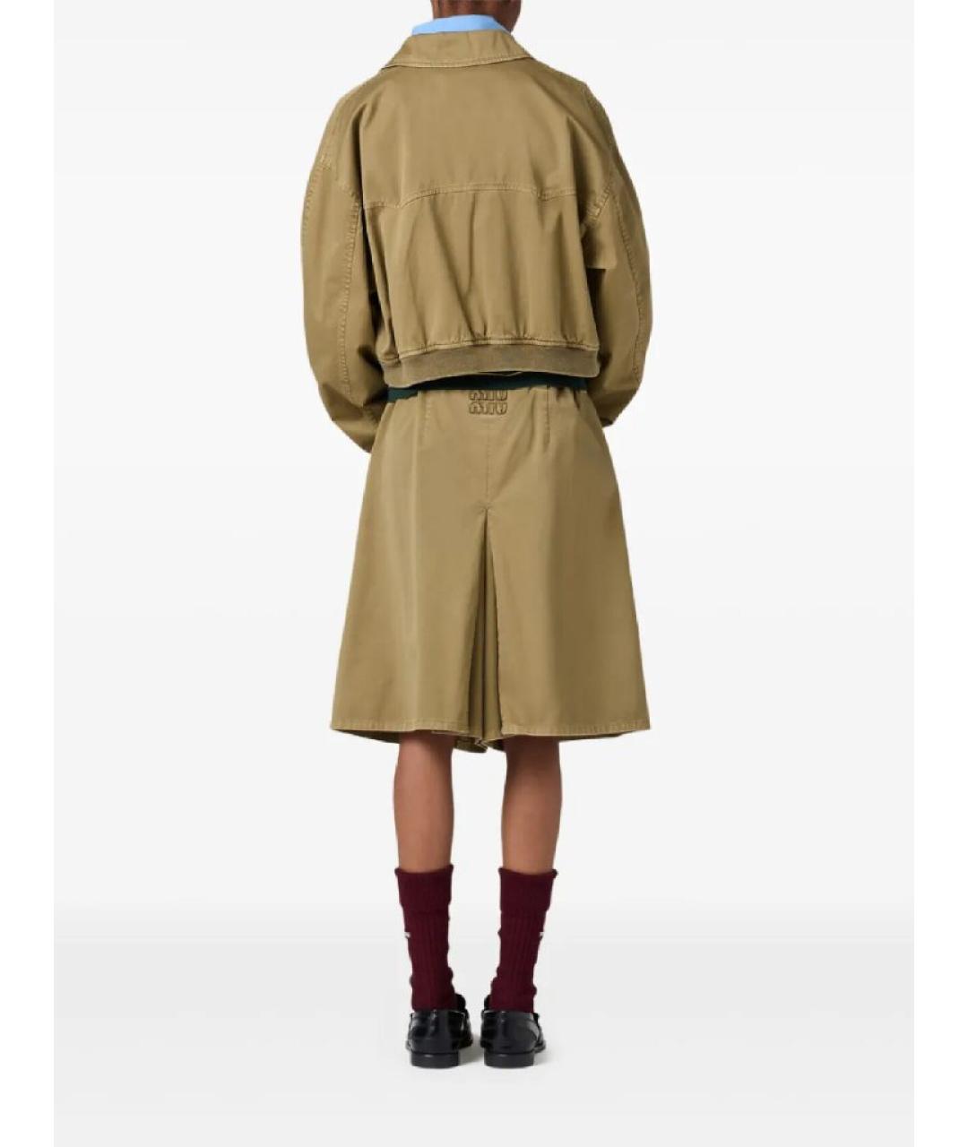 MIU MIU Хаки хлопковая куртка, фото 7
