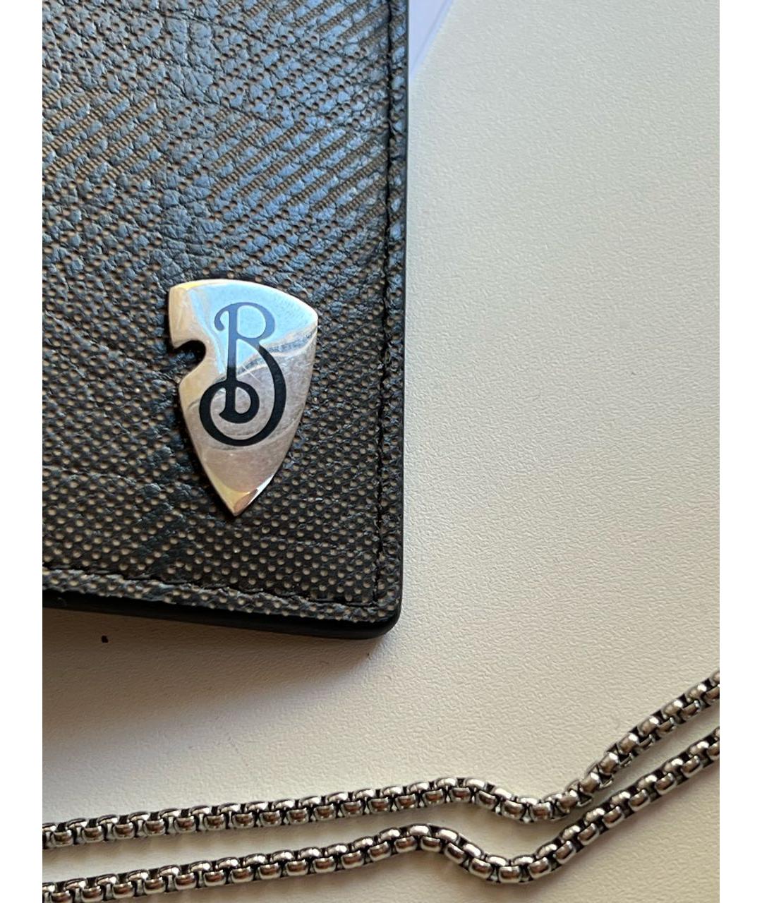 BURBERRY Хаки кожаный кошелек, фото 2