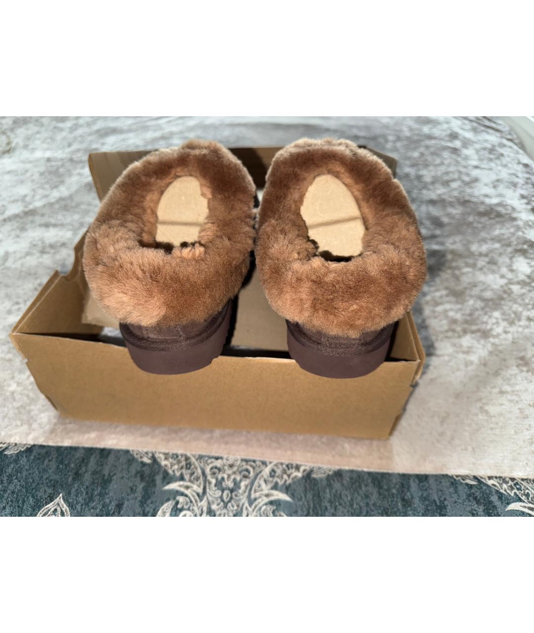 UGG AUSTRALIA Коричневые замшевые ботинки, фото 4