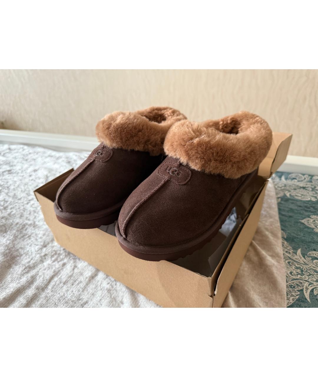 UGG AUSTRALIA Коричневые замшевые ботинки, фото 2