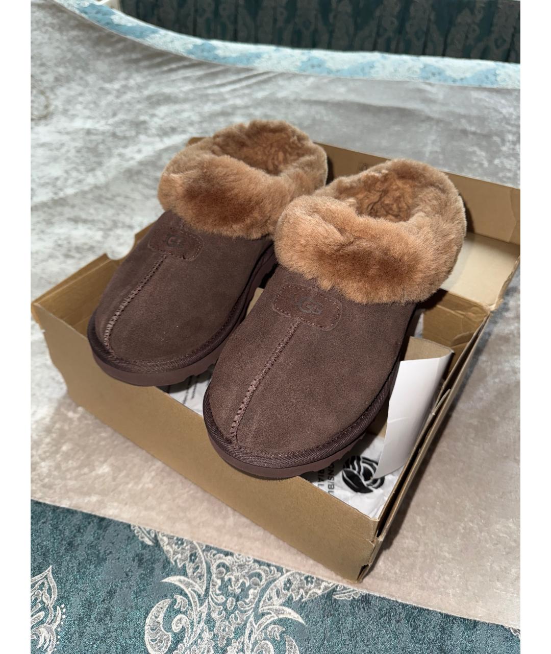 UGG AUSTRALIA Коричневые замшевые ботинки, фото 3
