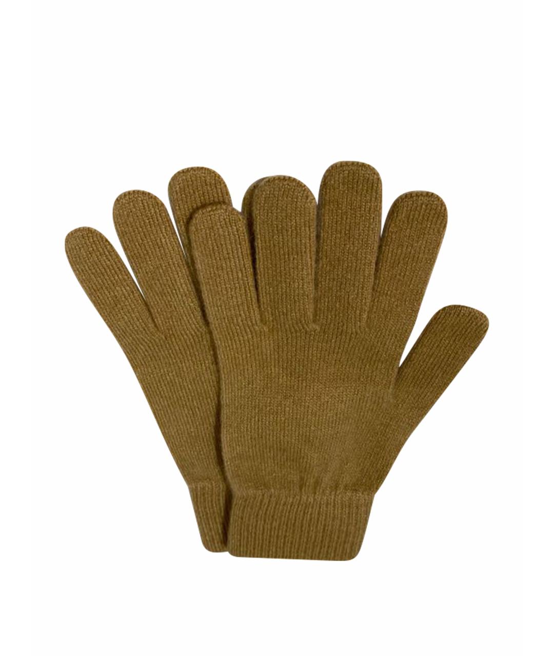 YVES SALOMON Коричневые перчатки, фото 1