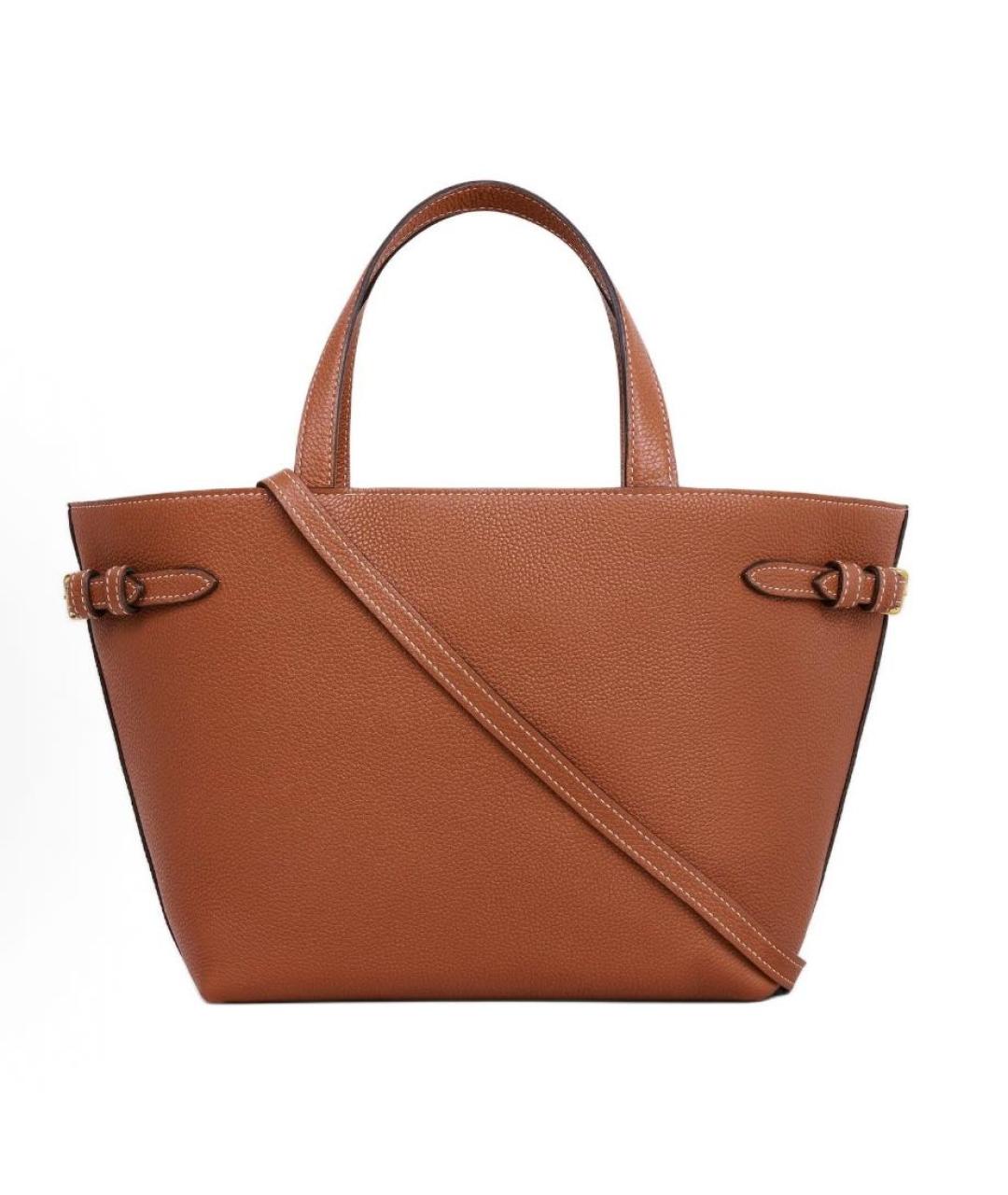 CELINE Коричневая кожаная сумка тоут, фото 5