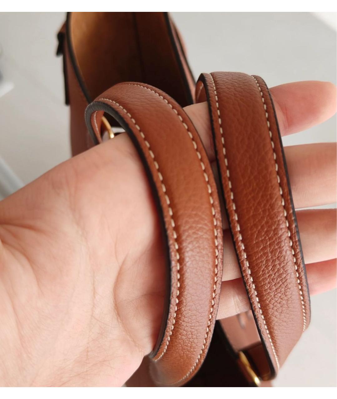 CELINE Коричневая кожаная сумка тоут, фото 8