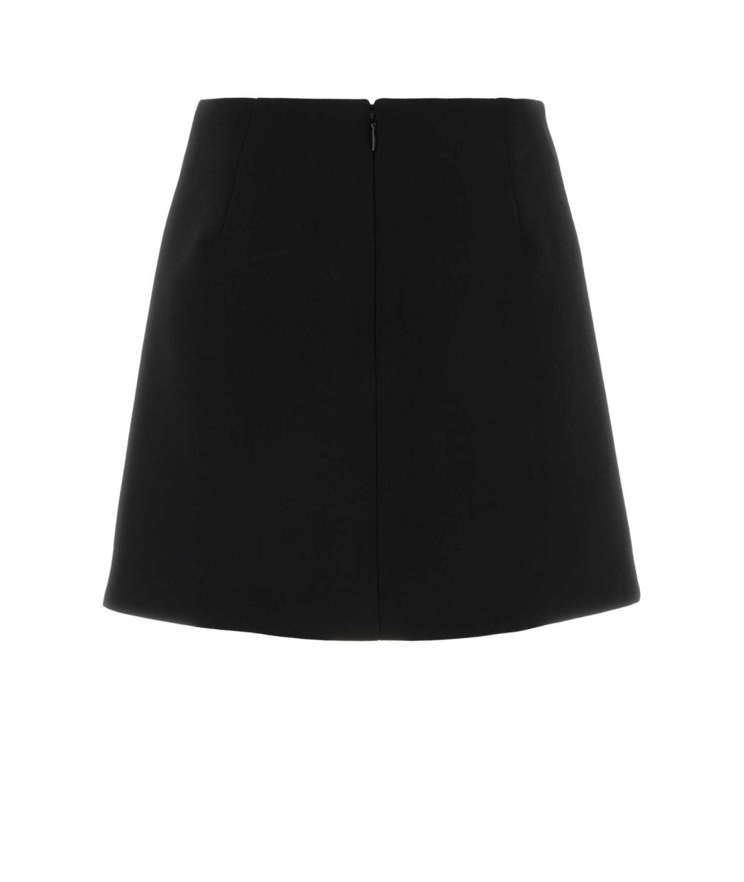 GUCCI Черная шерстяная юбка мини, фото 2