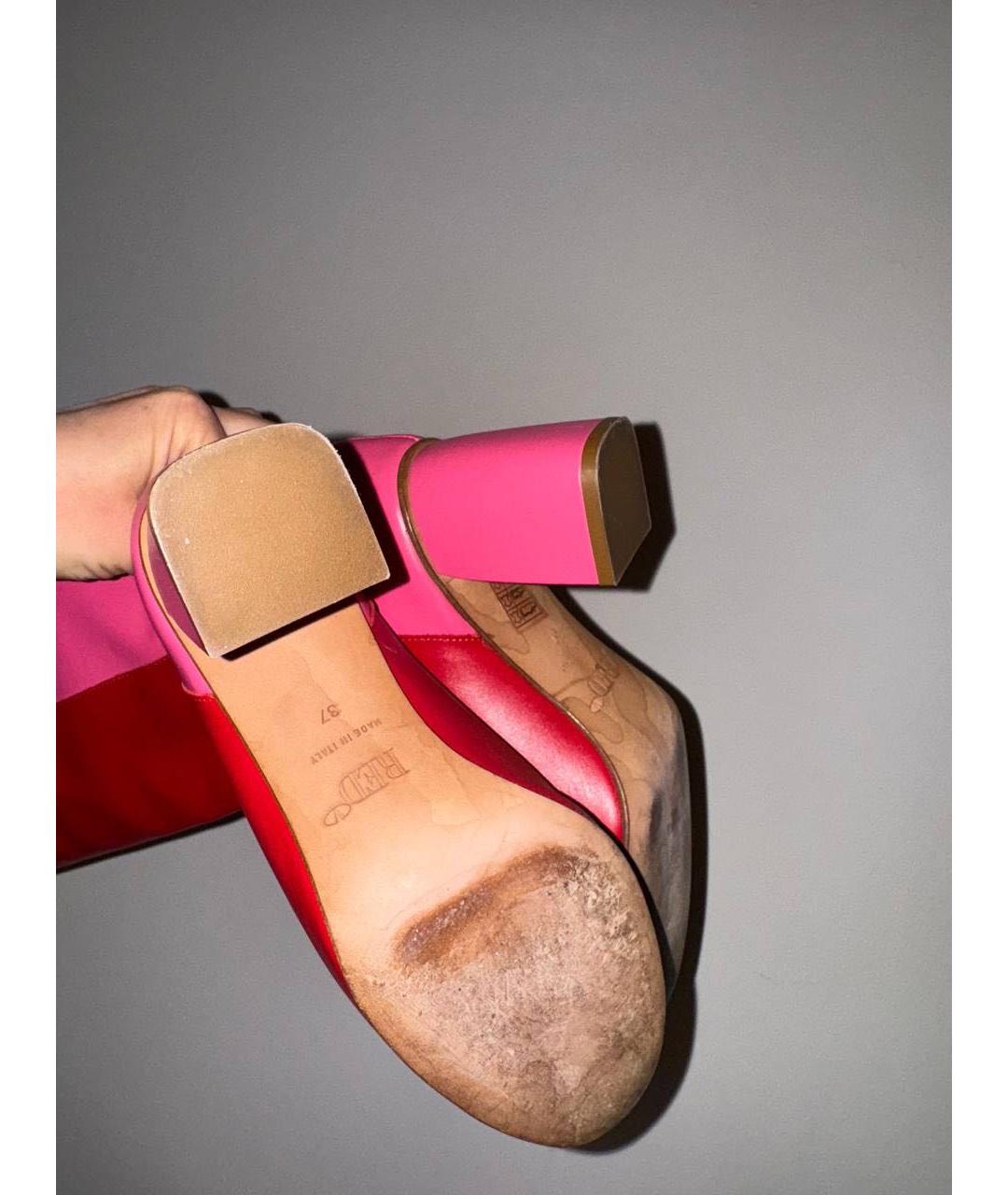 RED VALENTINO Красные кожаные сапоги, фото 5