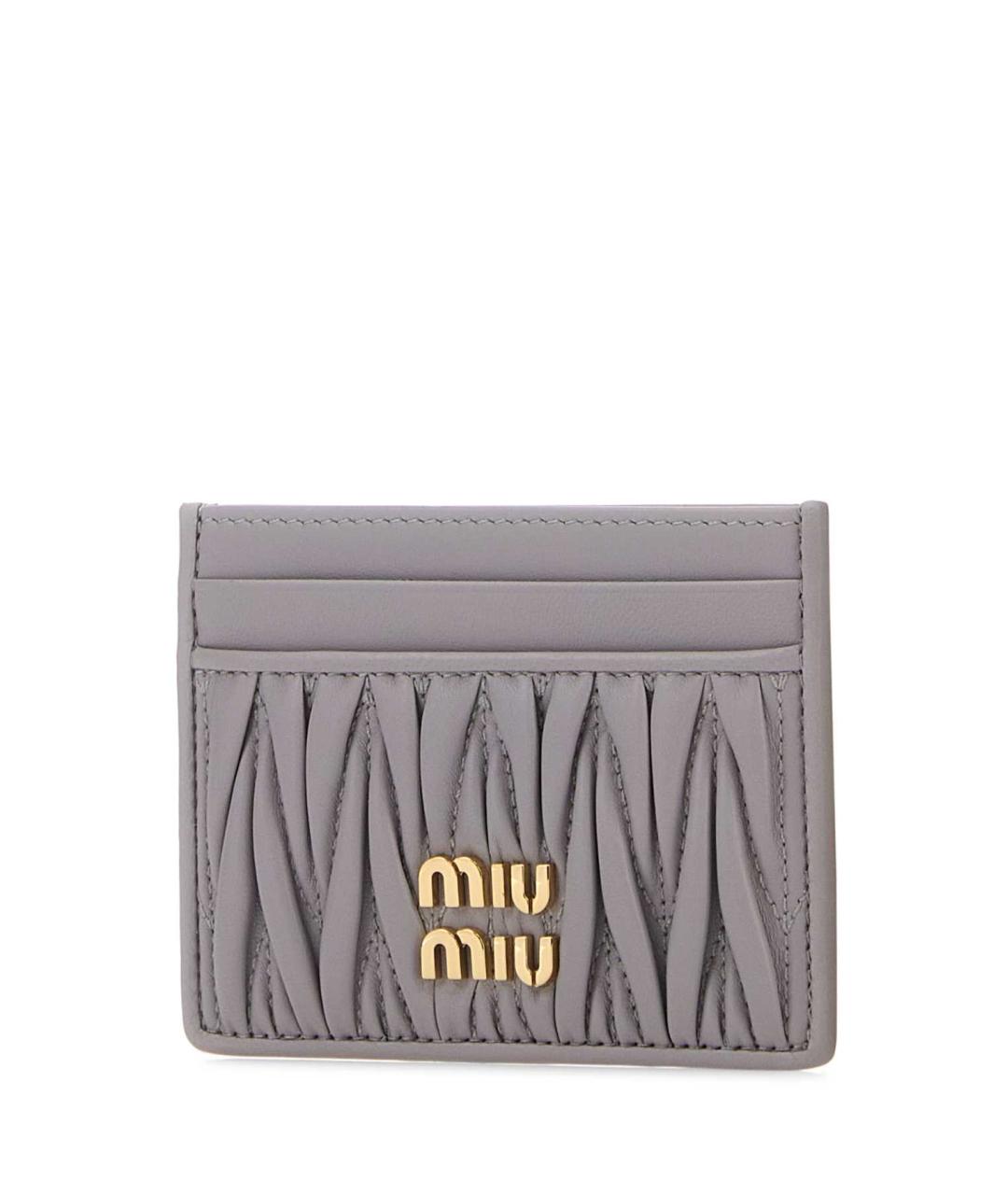 MIU MIU Фиолетовый кожаный кардхолдер, фото 2